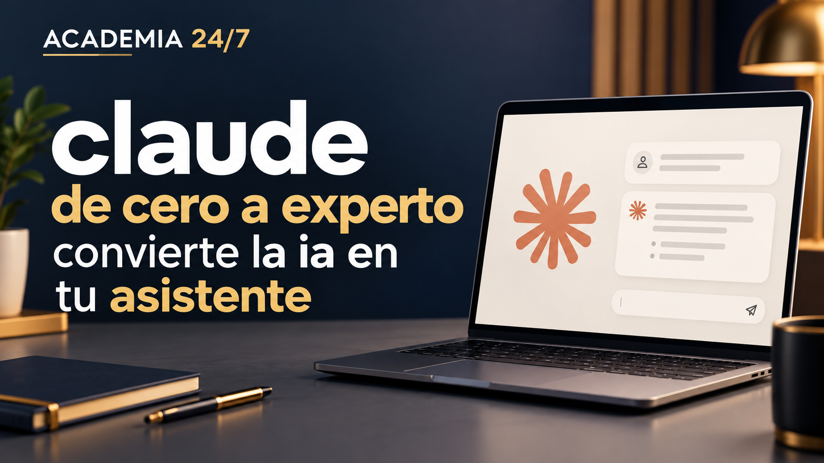 claude de cero a experto convierte la ia en tu asistente — Academia 24/7