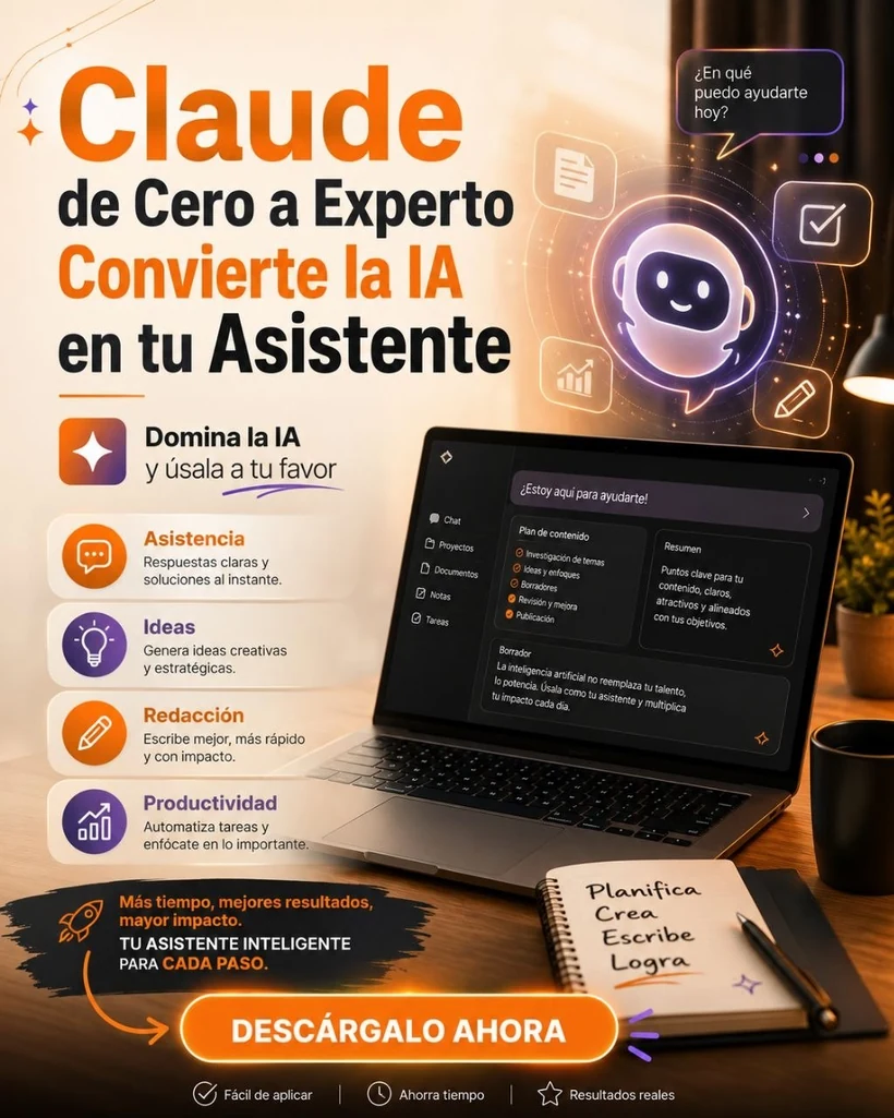 Claude de cero a experto – Convierte la IA en tu asistente