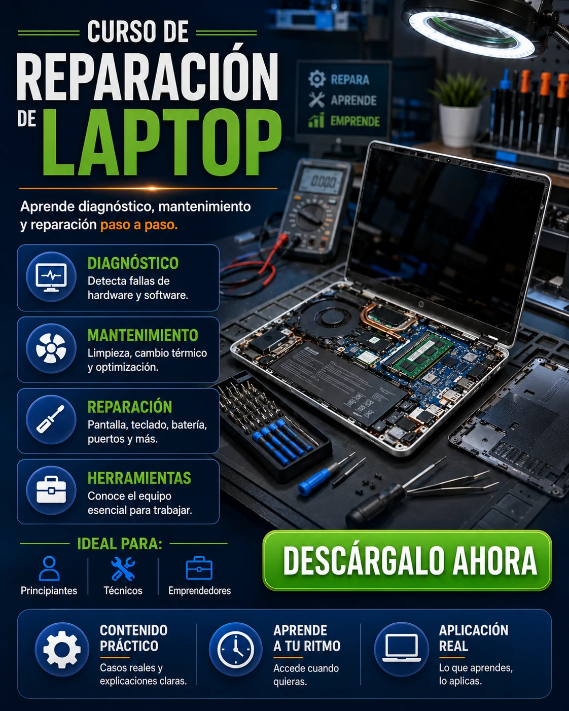Curso de reparación de laptop