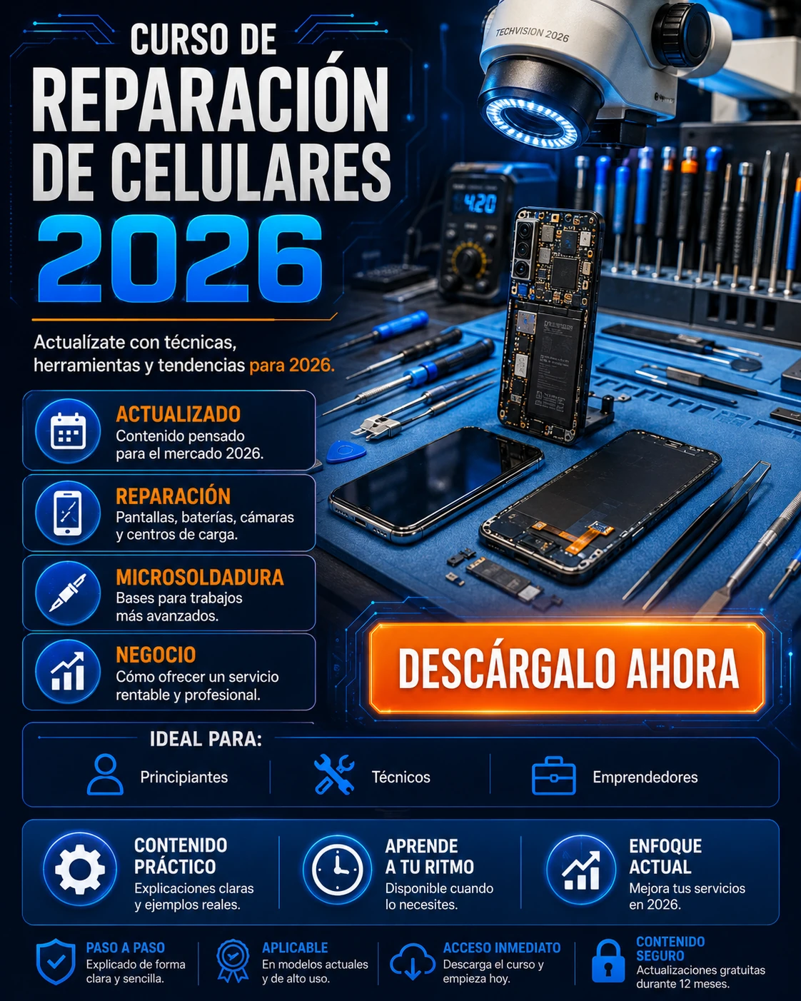 Curso de reparación de celulares 2026