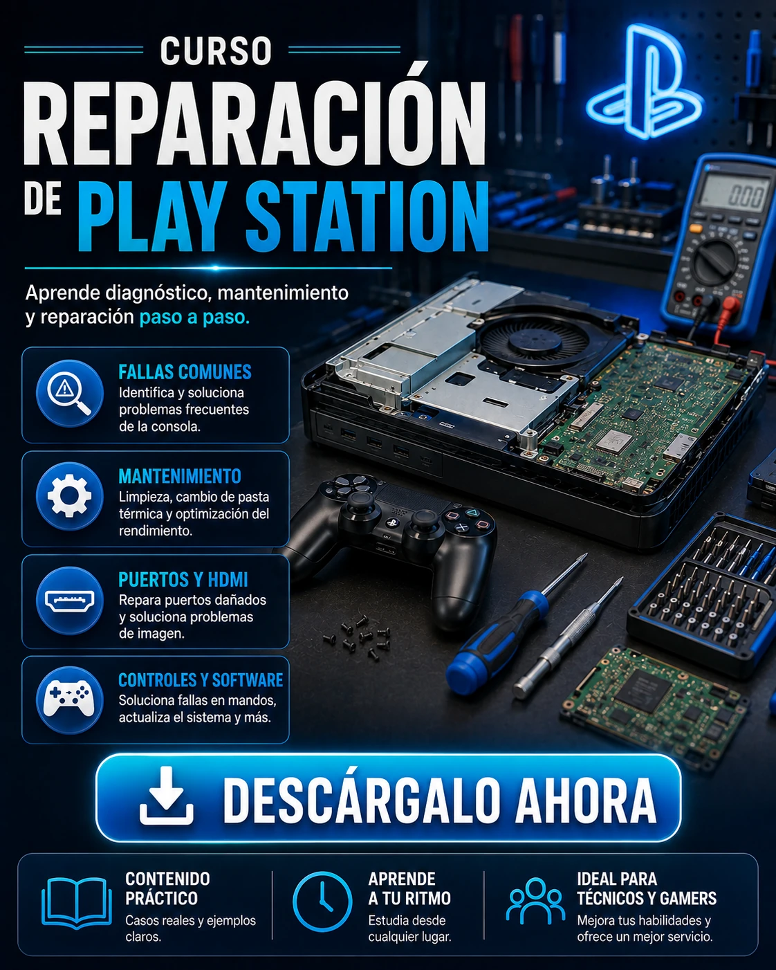 Curso de reparación de PlayStation