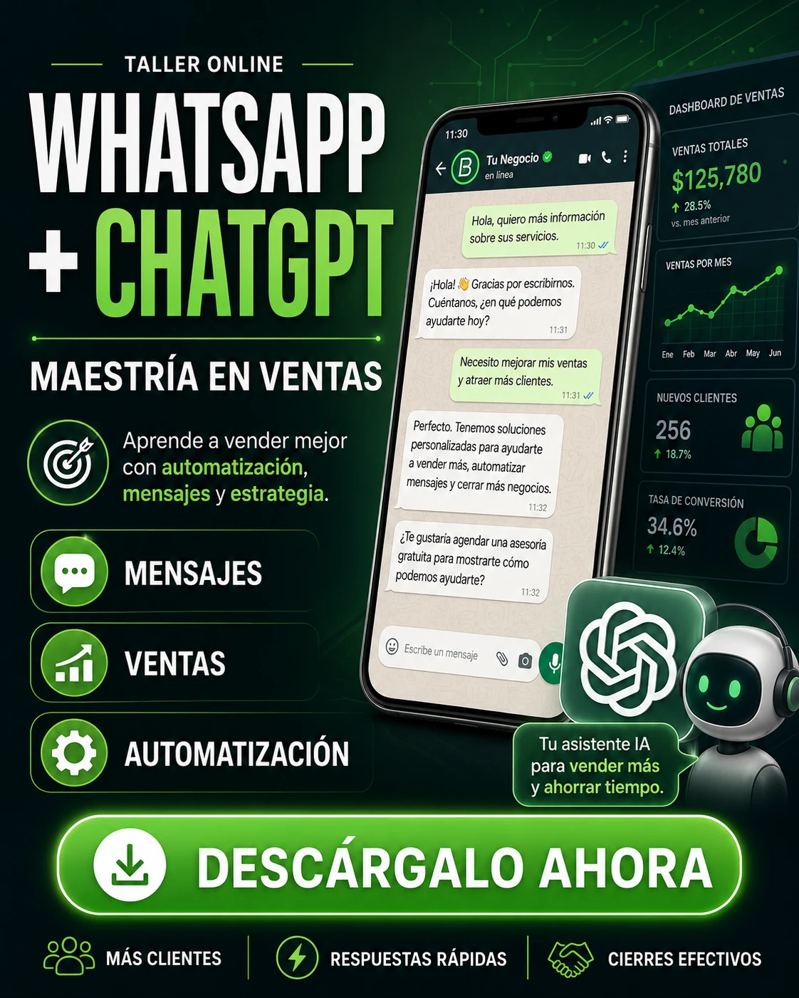 Taller Online WhatsApp + ChatGPT – Maestría en Ventas