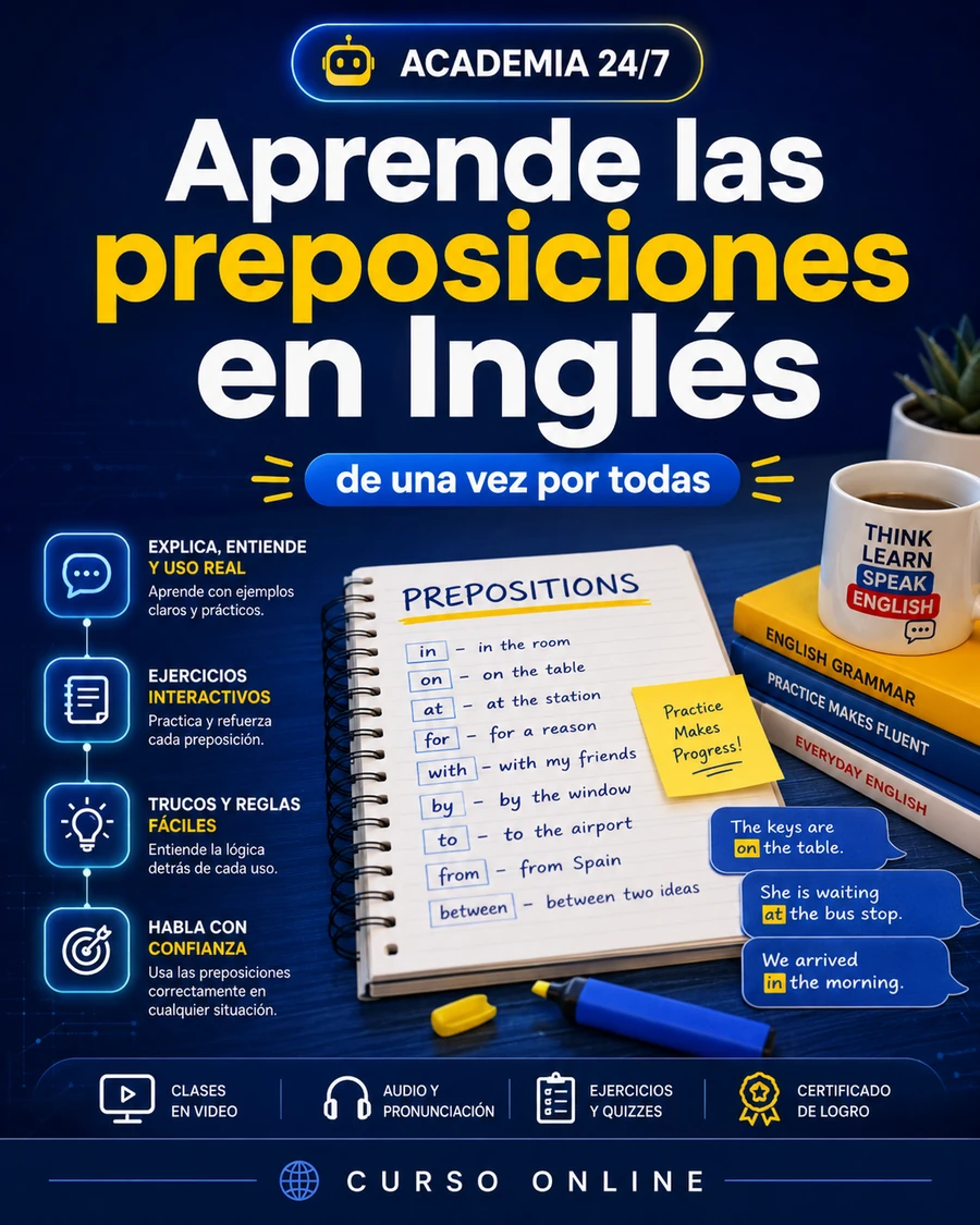 Aprende las preposiciones en Inglés de una vez por todas