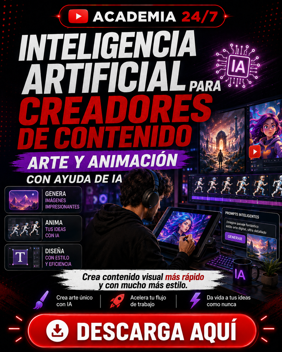 Inteligencia Artificial para Creadores de Contenido - Arte y Animación