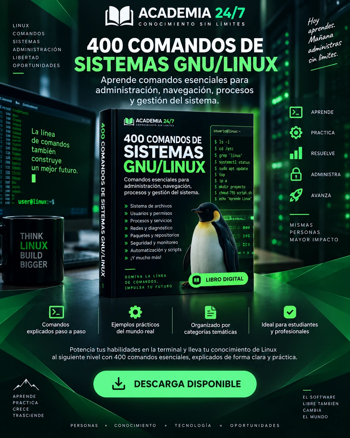 400 Comandos de Sistemas GNU/Linux