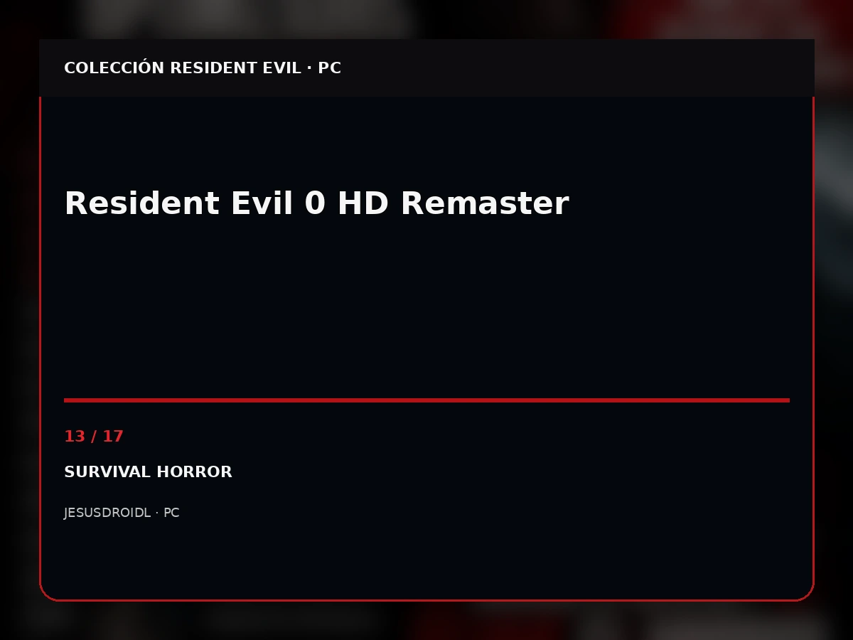 Resident Evil 0 HD Remaster