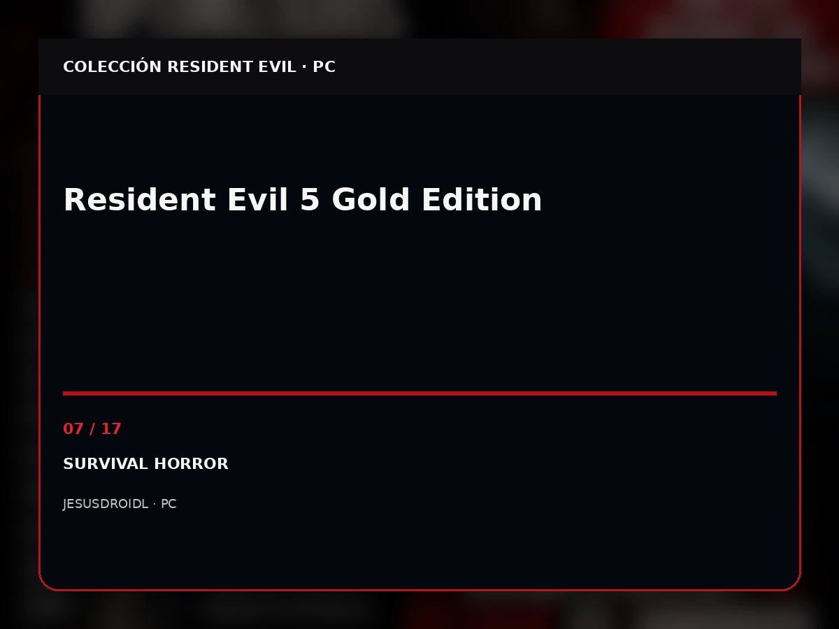 Resident Evil 5 Gold Edition