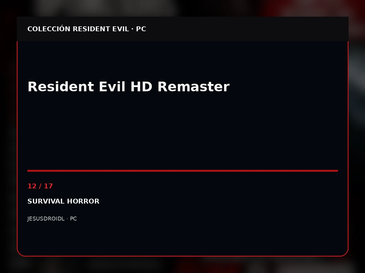 Resident Evil HD Remaster