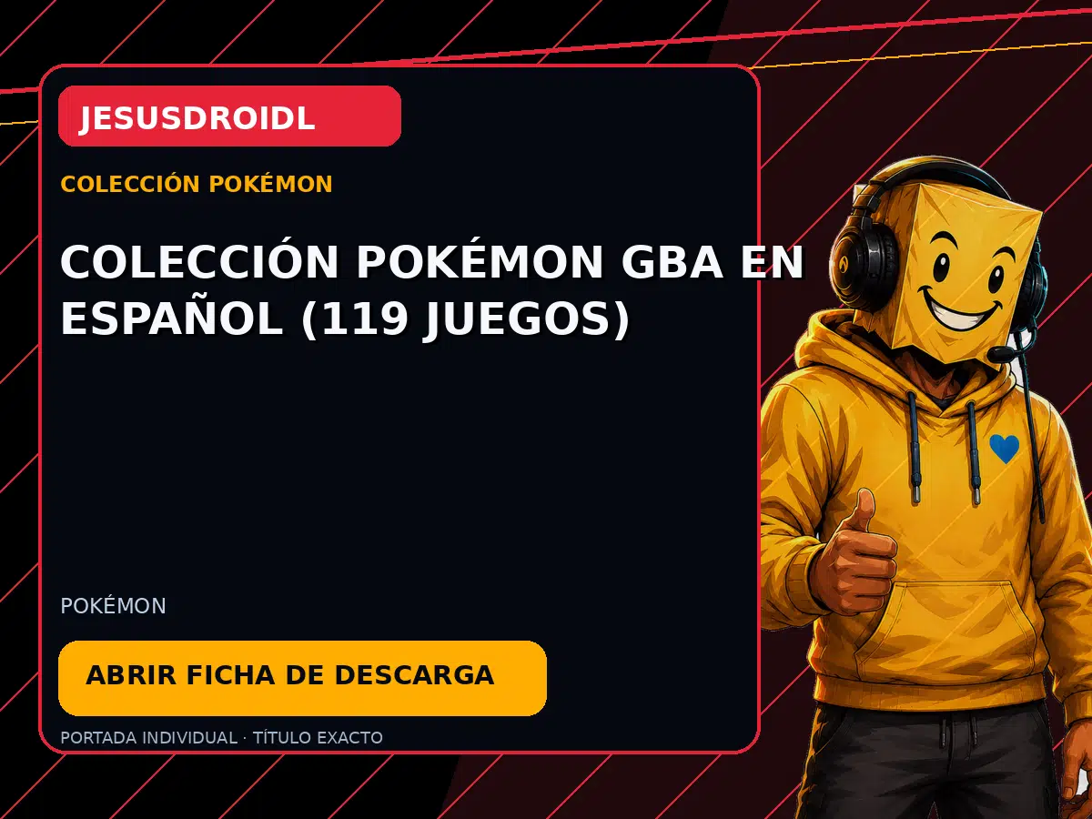 Colección Pokémon GBA en español (119 Juegos)