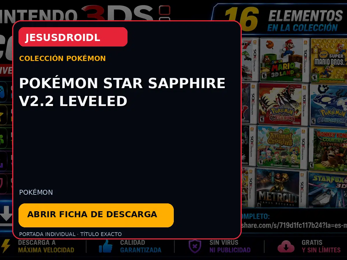 Pokémon Star Sapphire v2.2 Leveled