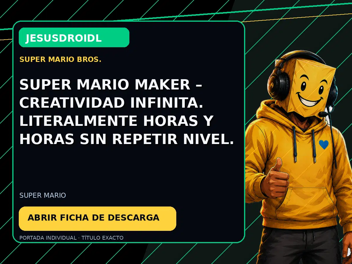 Super Mario Maker – Creatividad infinita. Literalmente horas y horas sin repetir nivel.