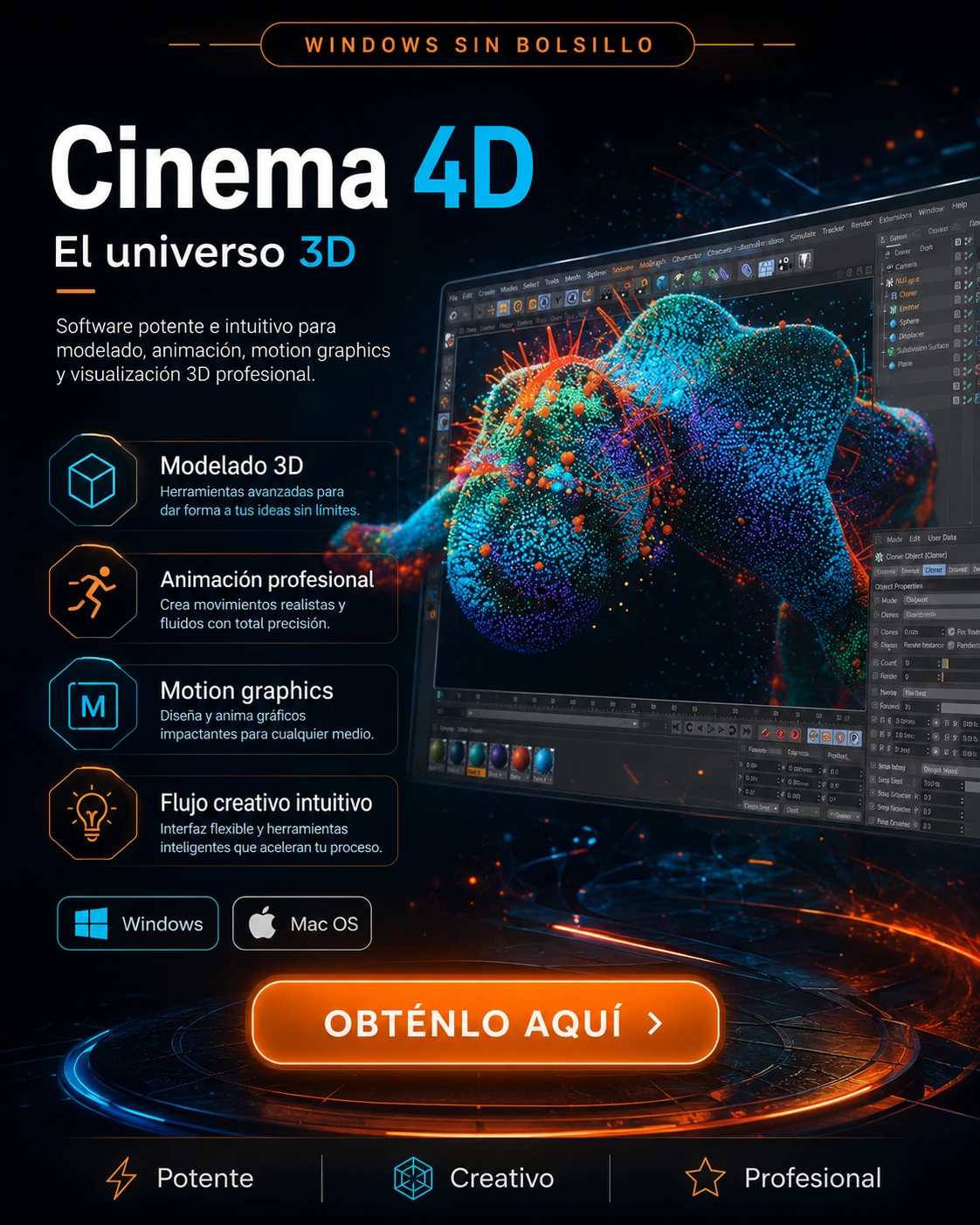 Cinema 4D – El universo 3D