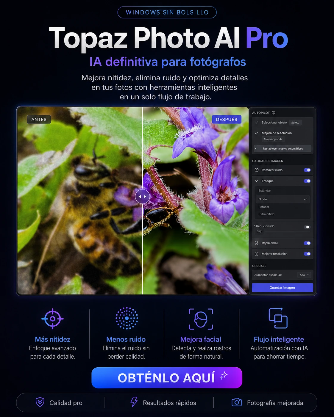 Topaz Photo AI Pro 1.3.2 – IA definitiva para fotógrafos