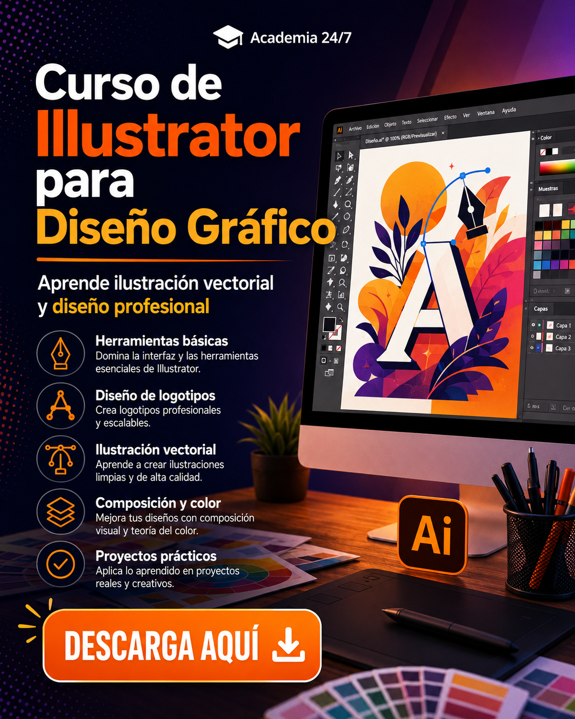 Curso de Illustrator para Diseño Gráfico