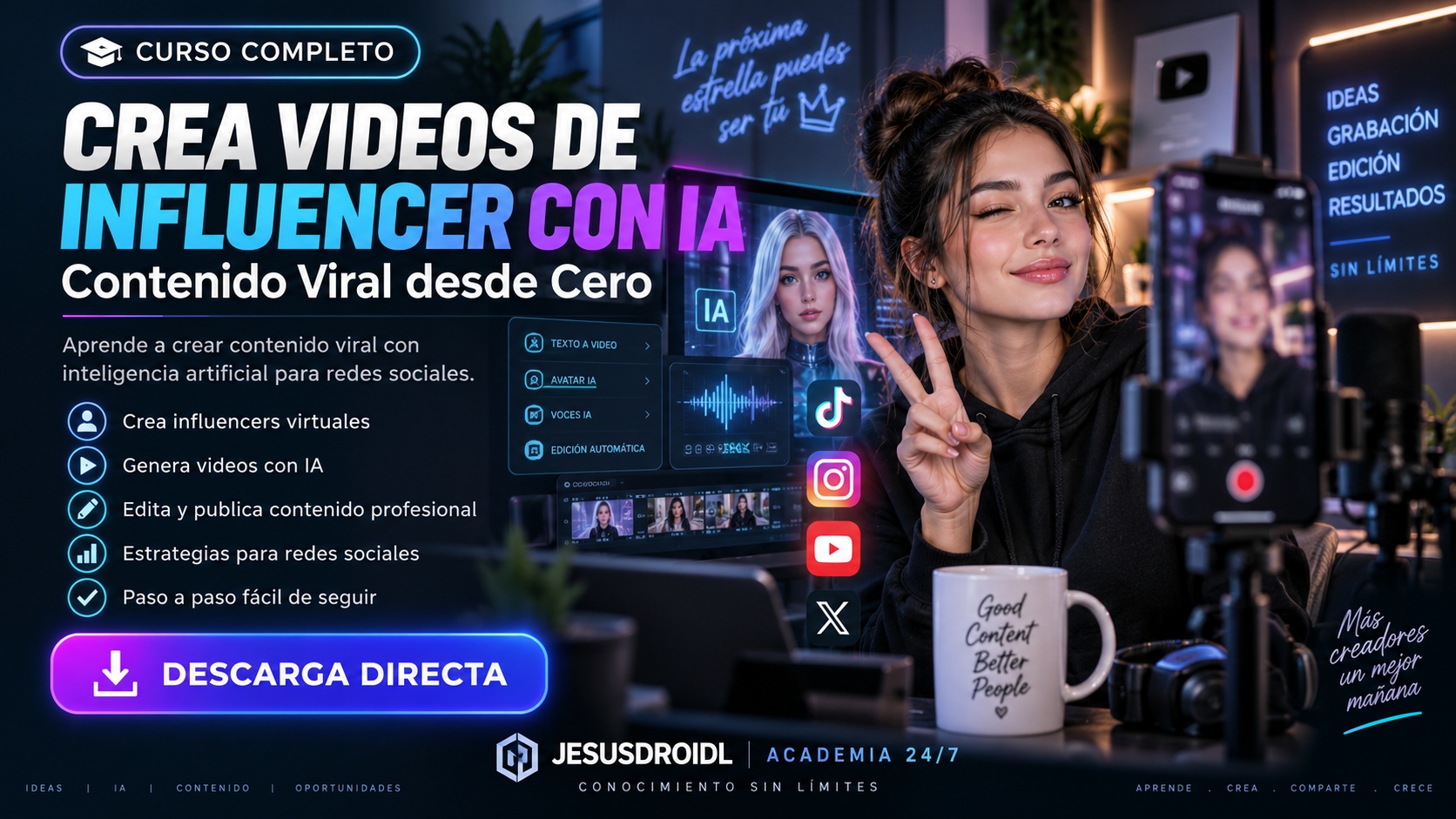 Crea Videos de Influencer con IA: Contenido Viral desde Cero