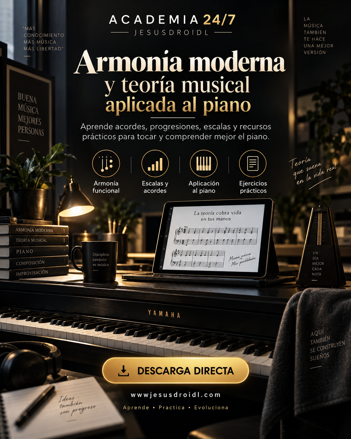 Armonía moderna y teoría musical aplicada al piano 2026