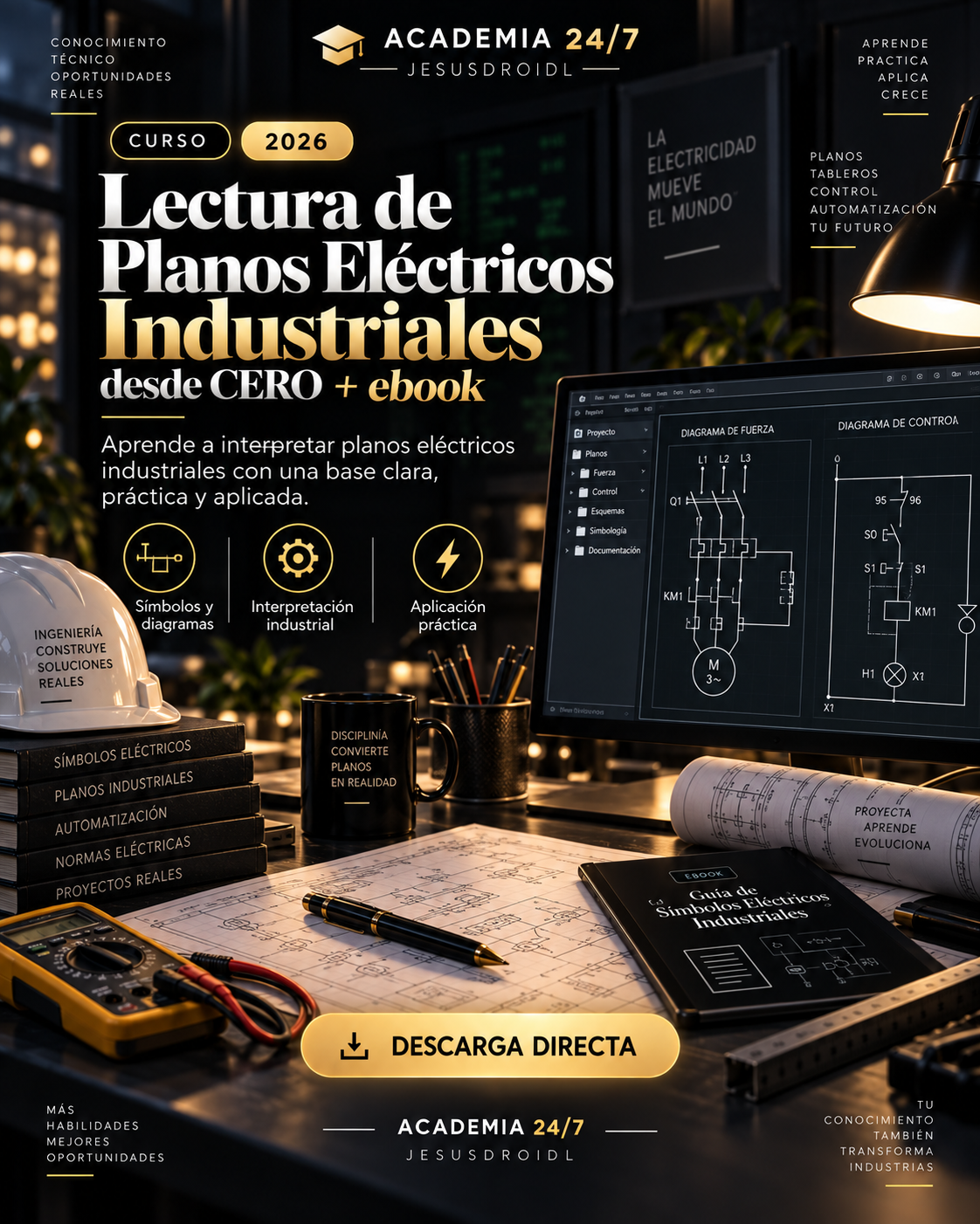 Lectura de Planos Eléctricos Industriales desde CERO + ebook 2026
