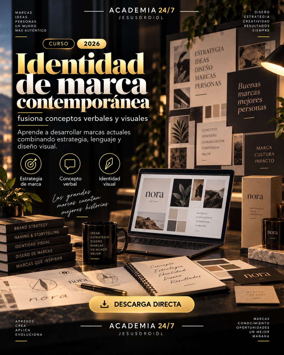 Identidad de marca contemporánea- fusiona conceptos verbales y visuales 2026