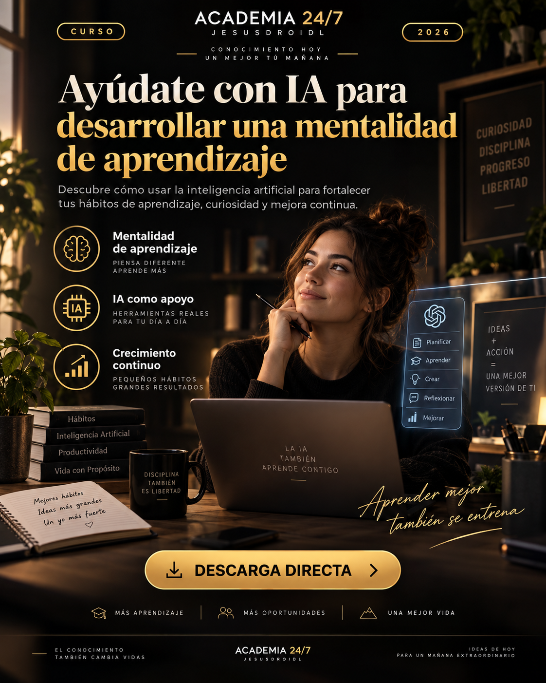 Ayúdate con IA para desarrollar una mentalidad de aprendizaje 2026