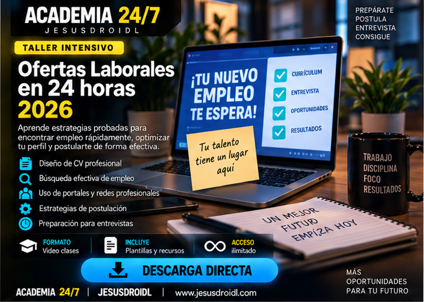 Taller Intensivo Ofertas Laborales en 24 horas 2026